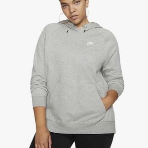 Nike Gray Oversized 3/4 Sleeve Hoodie